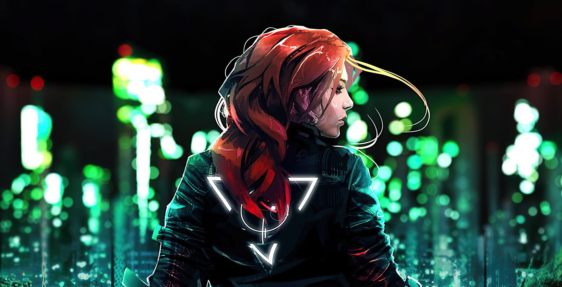 Download Red Hair Sci Fi Woman HD Wallpaper