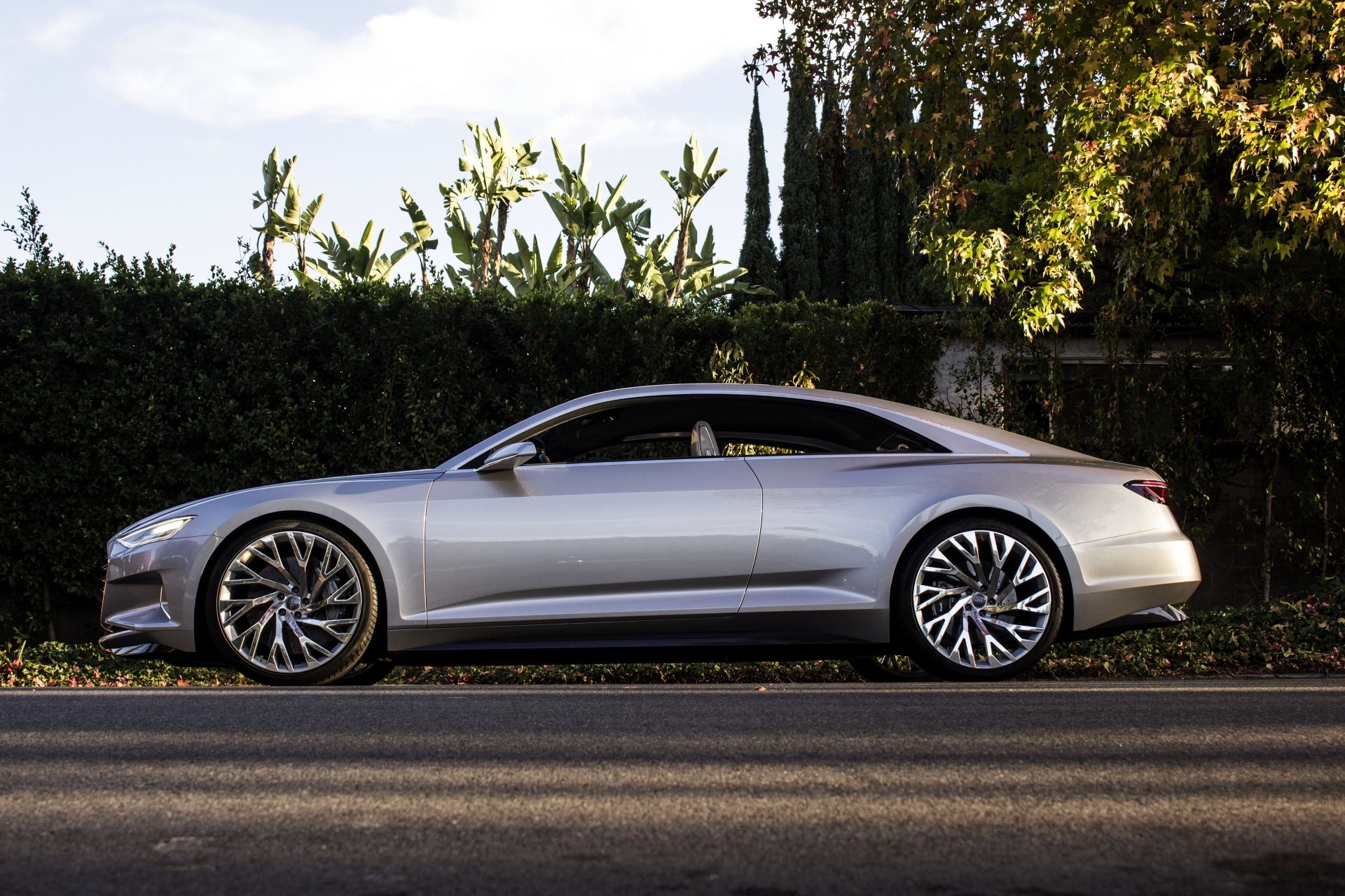 Download Compact Car Concept Art Silver Car Car Audi Vehicle Audi Prologue 4k Ultra HD Wallpaper