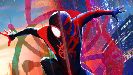 Spider-Man 2099 Miles Morales spider man movie Spider-Man: Into The Spider-Verse HD Desktop Wallpaper | Background Image