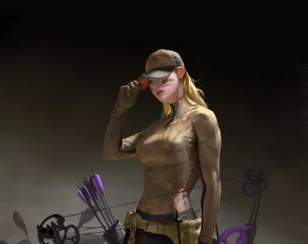 blonde cap fantasy archer HD Desktop Wallpaper | Background Image