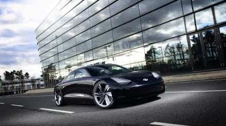 electric car black car car Hyundai vehicle Hyundai Prophecy HD Desktop Wallpaper | Background Image