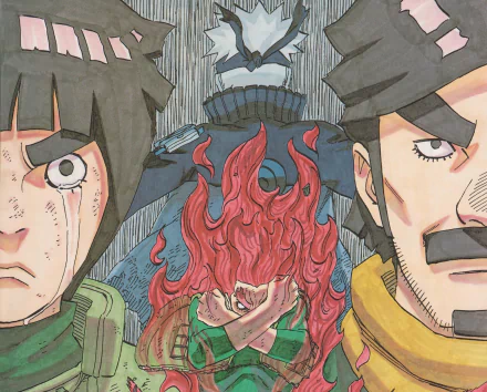 Rock Lee Might Duy Might Guy Kakashi Hatake Anime Naruto Eight Gates (Naruto) HD Desktop Wallpaper | Background Image