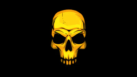golden dark skull HD Desktop Wallpaper | Background Image