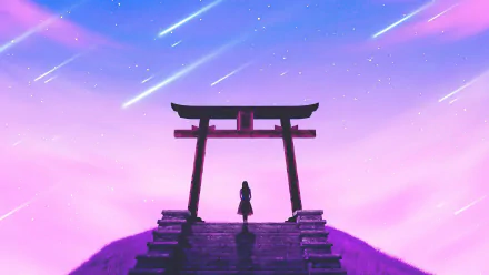 torii Anime shrine HD Desktop Wallpaper | Background Image