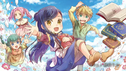 Frida (Ascendance of a Bookworm) Turi (Ascendance of a Bookworm) Lutz (Ascendance of a Bookworm) Myne (Ascendance of a Bookworm) Anime Ascendance of a Bookworm HD Desktop Wallpaper | Background Image