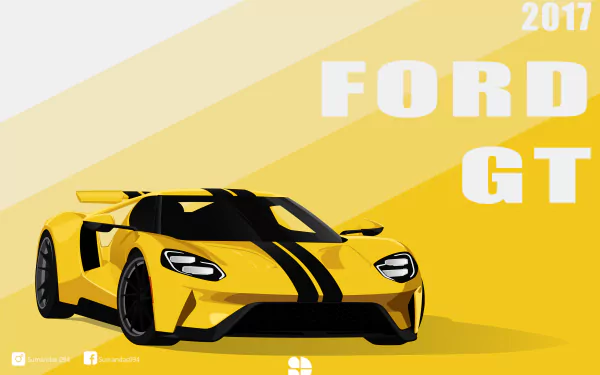  Ford Gt vector illustration by sumandas094