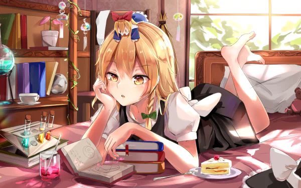 Shanghai Doll Marisa Kirisame Anime Touhou HD Desktop Wallpaper | Background Image