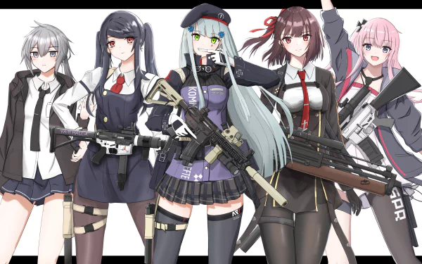 Julianne Stingray M200 (Girls Frontline) ST AR-15 (Girls Frontline) WA2000 (Girls Frontline) HK416 (Girls Frontline) video game Girls Frontline HD Desktop Wallpaper | Background Image