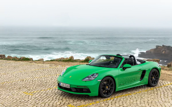 green car car Porsche Porsche 718 vehicle Porsche 718 Boxster GTS HD Desktop Wallpaper | Background Image