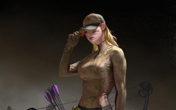 Fantasy Archer Cap Blonde HD Wallpaper | Background Image