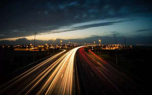  Highway Traffic at Dusk by Paulo Valdivieso