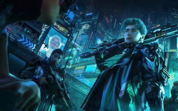 Sci Fi Cyberpunk Weapon Futuristic HD Wallpaper | Background Image