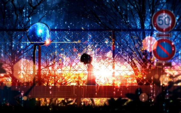 Anime Original Sunlight Night Sunrise HD Wallpaper | Background Image