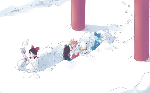 Star Sapphire Sunny Milk Luna Child Cirno (Touhou) Reimu Hakurei Anime Touhou HD Desktop Wallpaper | Background Image