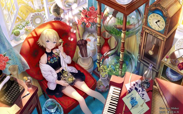 Anime Original Short Hair Blonde HD Wallpaper | Background Image