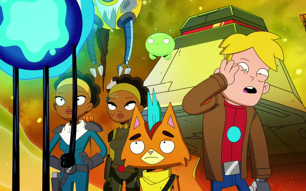 Nightfall (Final Space) Quinn Airgon Mooncake (Final Space) KVN (Final Space) Little Cato (Final Space) Gary Goodspeed TV Show Final Space HD Desktop Wallpaper | Background Image