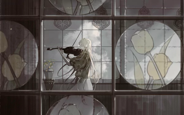 violinist Anime music HD Desktop Wallpaper | Background Image