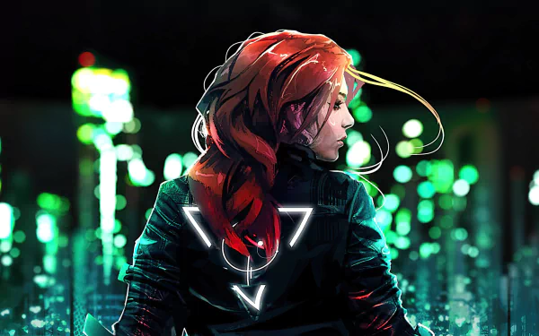 red hair Sci Fi woman HD Desktop Wallpaper | Background Image