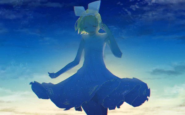 Rin Kagamine Anime Vocaloid HD Desktop Wallpaper | Background Image