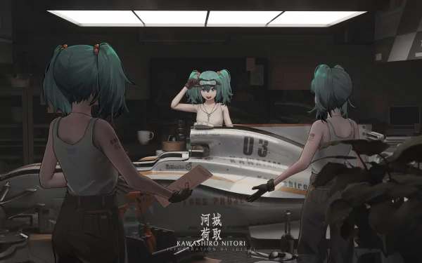 Nitori Kawashiro Anime Touhou HD Desktop Wallpaper | Background Image