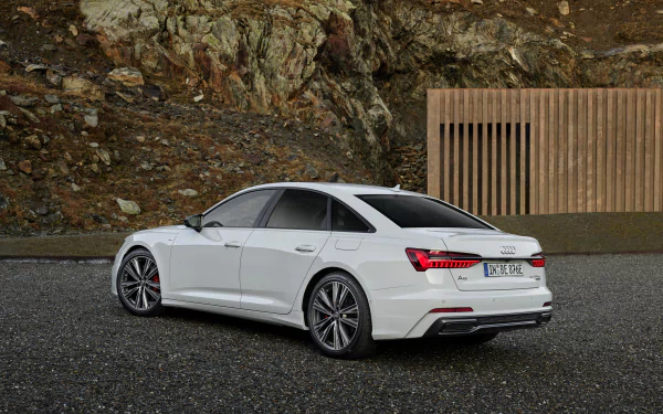 compact car white car car Audi vehicle Audi A6 HD Desktop Wallpaper | Background Image