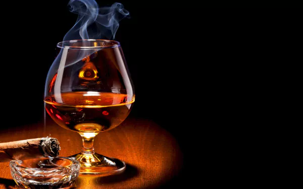 glass drink cigar food alcohol HD Desktop Wallpaper | Background Image