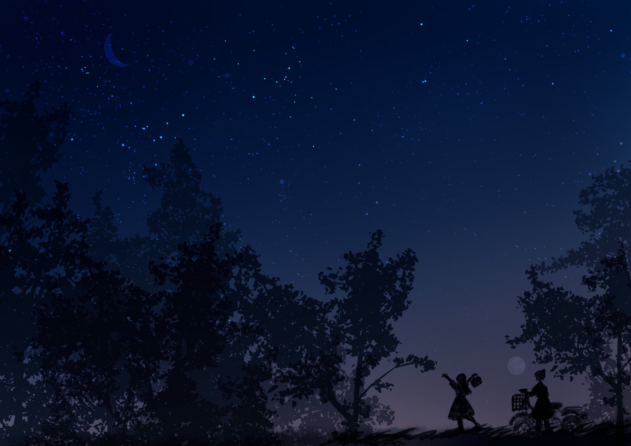 Anime Night HD Wallpaper | Background Image