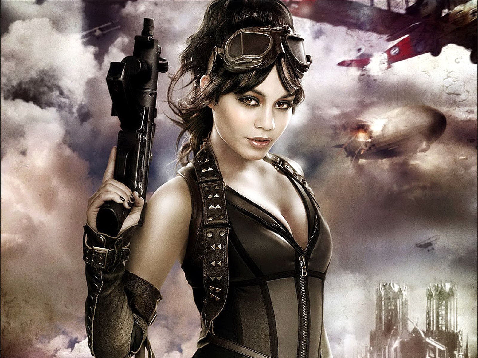 Sucker Punch movie poster featuring Vanessa Hudgens, a stylish and captivating character.