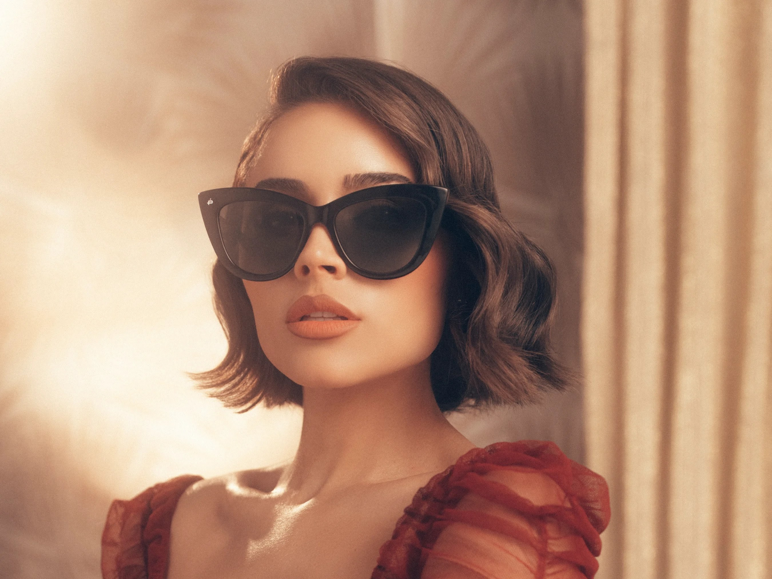 Download Sunglasses Face Short Hair Brunette Model American Celebrity Olivia Culpo Hd Wallpaper 6657