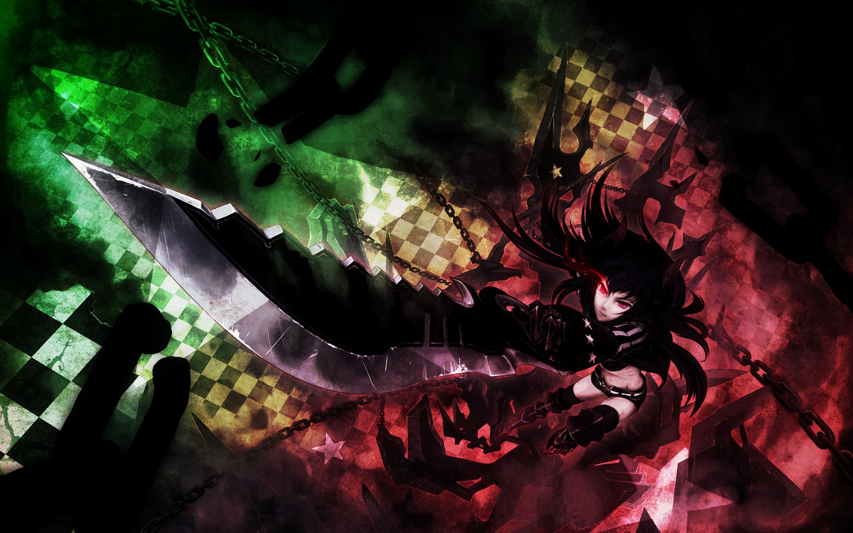 Download Black Gold Saw Anime Black Rock Shooter Wallpaper
