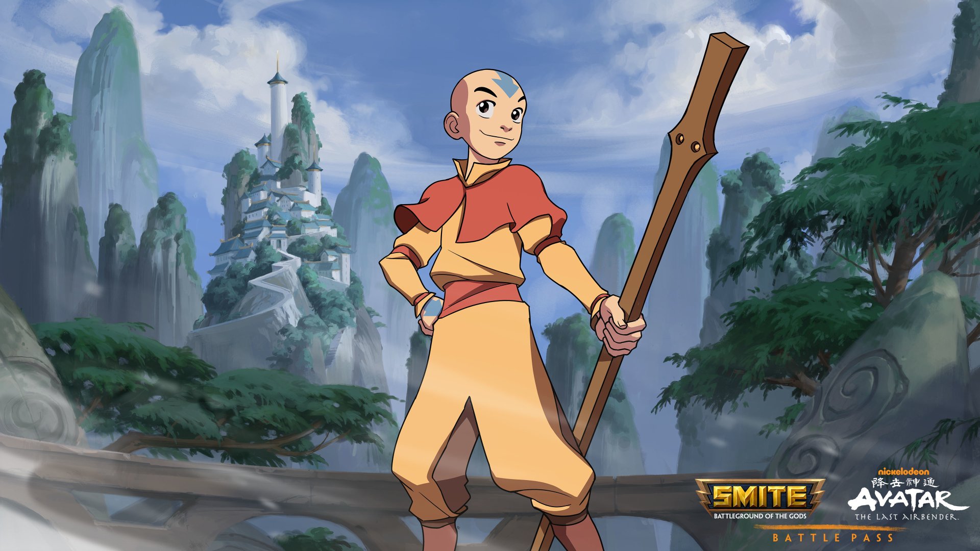 Download Merlin (Smite) Aang (Avatar) Video Game Smite 4k Ultra HD Wallpaper