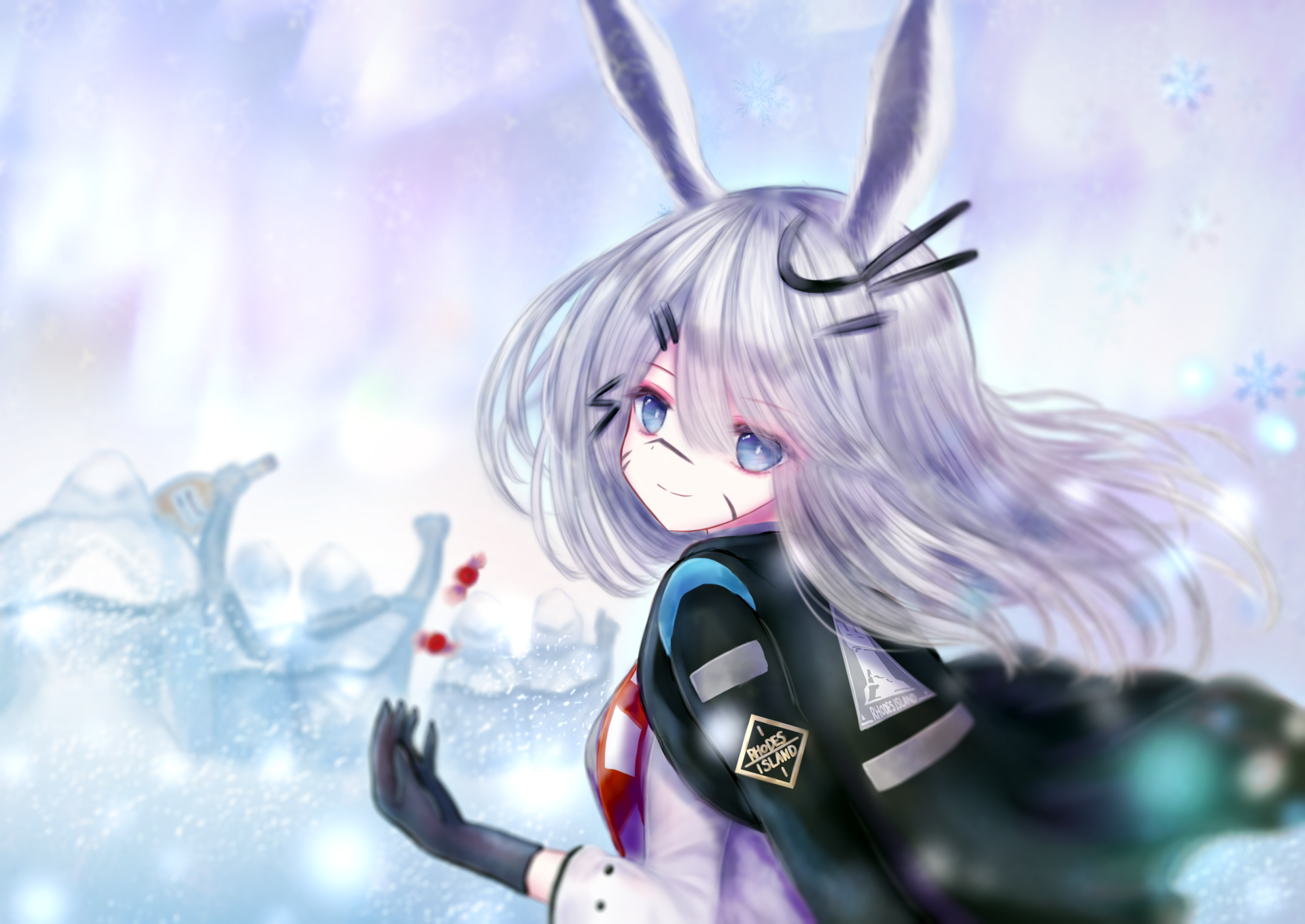 Download Frostnova (Arknights) Video Game Arknights HD Wallpaper by めぐりん