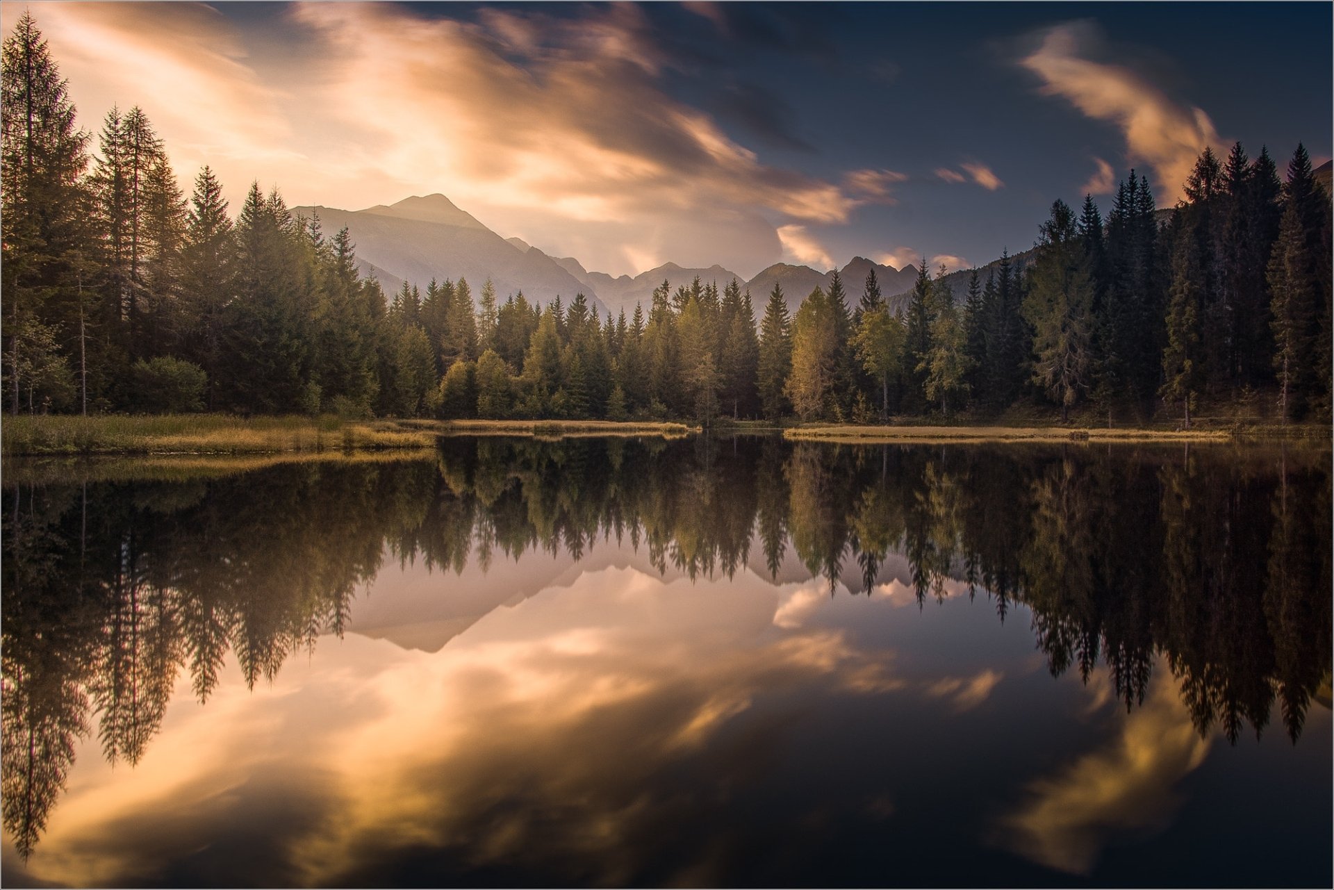 Austrian Sunset Hd Wallpaper Austria Forest Nature Snow Sunset Winter