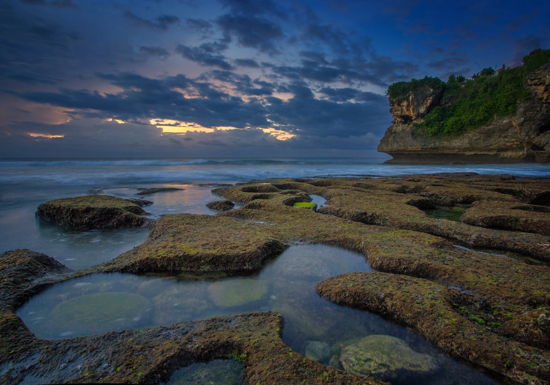 Download Indonesia Bali Cloud Sea Nature Seashore HD Wallpaper