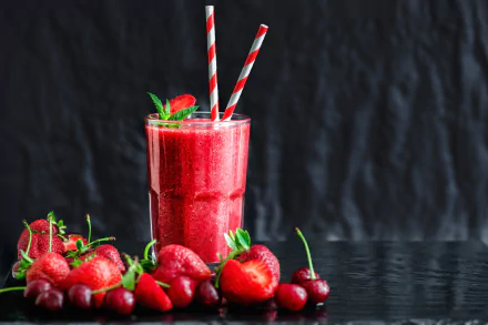 drink still life strawberry berry glass food smoothie HD Desktop Wallpaper | Background Image