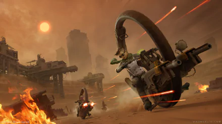 ruin vehicle battle Sci Fi post apocalyptic HD Desktop Wallpaper | Background Image