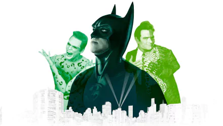 Tommy Lee Jones Jim Carrey Val Kilmer Two-Face Riddler (DC Comics) Batman movie batman forever HD Desktop Wallpaper | Background Image