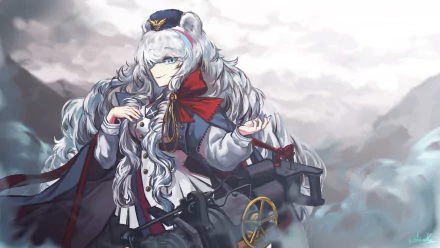 aqua eyes uniform white hair long hair Rosa (Arknights) video game Arknights HD Desktop Wallpaper | Background Image