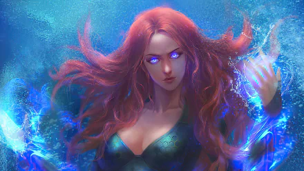 red hair DC Comics Mera (DC Comics) Comic HD Desktop Wallpaper | Background Image