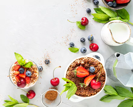 blueberry cherry fruit still life tiramisu strawberry berry food dessert HD Desktop Wallpaper | Background Image