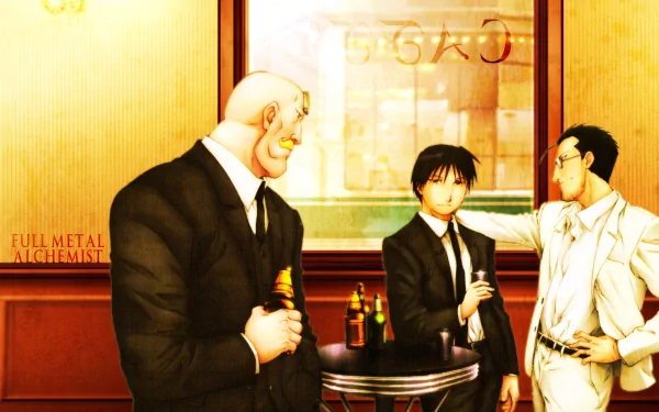 Alex Louis Armstrong Maes Hughes Roy Mustang Anime Fullmetal Alchemist HD Desktop Wallpaper | Background Image