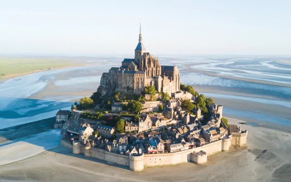 monastery France religious Mont Saint- Michel HD Desktop Wallpaper | Background Image