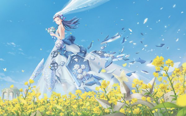 Anime Original Bride Flower HD Wallpaper | Background Image
