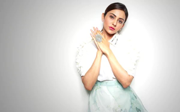 brown eyes lipstick Bollywood actress Indian brunette model Celebrity Rakul Preet Singh HD Desktop Wallpaper | Background Image