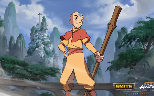 Merlin (Smite) Aang (Avatar) video game Smite HD Desktop Wallpaper | Background Image