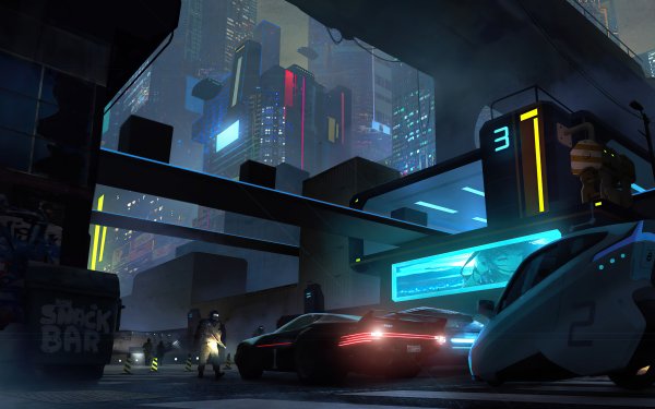 Sci Fi City Building Futuristic Vehicle Car HD Wallpaper | Background Image