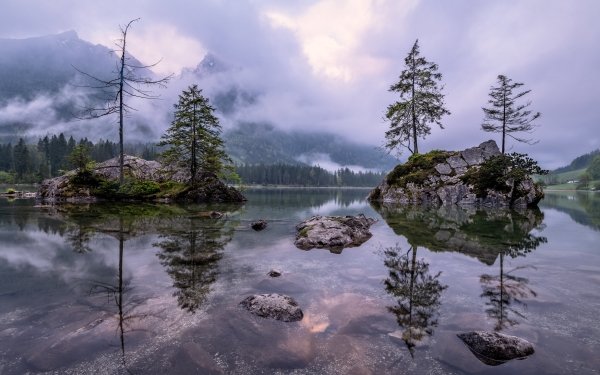 Nature Lake Lakes Mountain Fog HD Wallpaper | Background Image