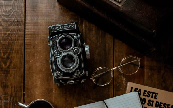 vintage camera book camera glasses photography vintage HD Desktop Wallpaper | Background Image
