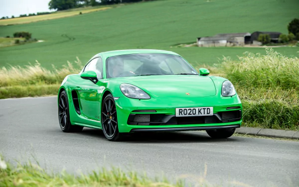 green car car Porsche Porsche 718 vehicle Porsche 718 Cayman GTS HD Desktop Wallpaper | Background Image