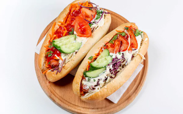 sauce tomato vegetable sausage food hot dog HD Desktop Wallpaper | Background Image